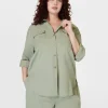 Sweaty Betty Summer Stretch Linen Utility Shirt
